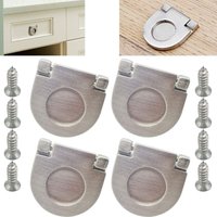 4 unsichtbare Griffe aus Edelstahl, Schrankschublade Schrank Kleiderschrankzubehör-Mit Schrauben (35mm), Küchenschranktürgriffe Schrankschublade von LINGHHANG