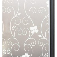 45 x 200 cm, weiße Blumen) Sichtschutzfolie Selbstklebende Fensterfolie Sichtschutzfolie Fensterfolie Statisch haftende Fensterfolie Blickdichte von LINGHHANG