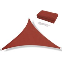 Linghhang - Dreieckiges Sonnensegel 3,6 x 3,6 x 3,6 m, 300D, wasserdicht, Sonnenschutz, Sonnensegel für Garten, Schwimmbad, Außenüberdachung, Rostrot von LINGHHANG