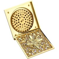 Linghhang - Duschgitter, quadratischer Retro-Bodenablauf mit abnehmbarer Abdeckung, Abwasserfilter für die Toilettenentwässerung zur Vermeidung von von LINGHHANG