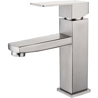 Linghhang - Einhand-Waschtischarmatur, Warm- und Kaltwasser-Badezimmerarmatur aus Edelstahl, gebürstetes Nickel Linghhang - Einhand-Waschtischarmatur, Warm- und Kaltwasser-Badezimmerarmatur aus Edelstahl, gebürstetes Nickel von LINGHHANG
