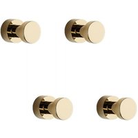 Linghhang - Goldene Handtuchhaken, 4er-Pack, rostfreie Bademantel- und Kleiderhaken aus Metall, selbstklebende oder wandmontierte Haken für Linghhang - Goldene Handtuchhaken, 4er-Pack, rostfreie Bademantel- und Kleiderhaken aus Metall, selbstklebende oder wandmontierte Haken für von LINGHHANG