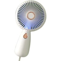Linghhang - Kleiner Handventilator, tragbarer persönlicher Ventilator – wiederaufladbarer Handventilator – tragbarer Ventilator mit buntem Licht von LINGHHANG