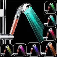 Linghhang - LED-Duschkopf, Badezimmer-Duschkopf, 7 Farben, LED-Handbrause, Hochdruck-Duschkopf, wassersparender Sprüher und doppelter von LINGHHANG
