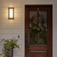 Linghhang - Moderne wasserdichte IP65 LED-Außenwandleuchte abs Schwarz für Flur Eingang Balkon von LINGHHANG