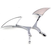 Linghhang - Motorradzubehör Silber Dreieck Blitz Bolt Modifizierter Rückspiegel für Harley Motorrad Elektrofahrrad Rückspiegel Linghhang - Motorradzubehör Silber Dreieck Blitz Bolt Modifizierter Rückspiegel für Harley Motorrad Elektrofahrrad Rückspiegel von LINGHHANG