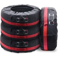 Set mit 4 Reifenabdeckungen, 13–18 Zoll (65 cm Durchmesser), wasserdichte Reserveradabdeckung, Auto-Radschutz von LINGHHANG