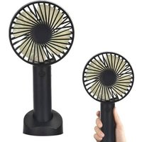 Linghhang - USB-Ventilator, leiser Mini-USB-Ventilator mit Basis, tragbarer wiederaufladbarer Handventilator für den Tischgebrauch für das Büro von LINGHHANG