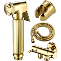 WC-Handbrause-Set, Messing-Bidet-Sprühgerät, Hand-Bidet-Sprühgerät, wandmontiertes WC-Bidet-Sprühgerät mit Schlauch und Halter für Badezimmer, Antik c WC-Handbrause-Set, Messing-Bidet-Sprühgerät, Hand-Bidet-Sprühgerät, wandmontiertes WC-Bidet-Sprühgerät mit Schlauch und Halter für Badezimmer, Antik c von LINGHHANG