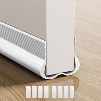 Linghhang - Weiß) 93 cm Türunterseitendichtungsstreifen, geräuschreduzierend, staubreduzierend, kältebeständig, schallabsorbierend, zuschneidbar von LINGHHANG