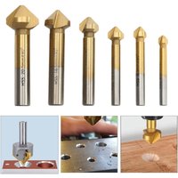 Linghhang - hss Senkbohrer 6 Stück 90° Titanbeschichteter Senkbohrer ø 6,3-20,5 mm Schraubwerkzeug Geeignet für Heimwerker Holz Metall pvc von LINGHHANG