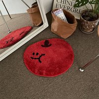 Linghhang - Rote Badezimmermatte – rutschfester Teppich in Apfelform, waschbare, saugfähige Mikrofaser-Bodenmatte von LINGHHANG
