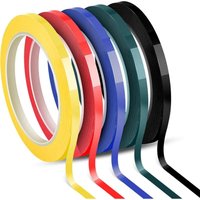 Linghhang - Selbstklebender Whiteboard-Marker mit Netzband, 5 Rollen mit 6 mm Whiteboard-Klebeband, 5 Farben, 66 m pro Rolle. von LINGHHANG