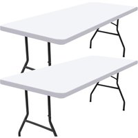 Set mit 2 rechteckigen Picknick-Tischdecken für 6 Fuß große Tische (beige, 30 x 72 Zoll) von LINGHHANG
