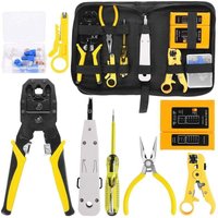 Linghhang - Tragbares RJ45 RJ11 RJ12 Netzwerk-Reparatur-Tool-Kit mit Kabeltester Krokodil-Crimpzange Linghhang - Tragbares RJ45 RJ11 RJ12 Netzwerk-Reparatur-Tool-Kit mit Kabeltester Krokodil-Crimpzange von LINGHHANG
