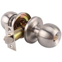 Türknauf-Set mit Sichtschutz aus satiniertem Chrom, Türschloss im Tulpendesign für Innentüren mit Drehverschlussmechanismus von LINGHHANG