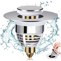 Linghhang - Universeller Waschbeckenabfluss, Pop-Up-Waschbeckenstöpsel mit 2 Dichtungen für Badewanne, Küche, Waschbecken (Abflussloch 32–42 mm) von LINGHHANG