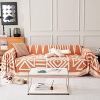 Waschbarer Bezug für Ecksofa im Bohemian-Stil aus Chenille, 2- oder 3-Sitzer, L-förmig, wendbar, mit Quasten Waschbarer Bezug für Ecksofa im Bohemian-Stil aus Chenille, 2- oder 3-Sitzer, L-förmig, wendbar, mit Quasten von LINGHHANG