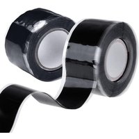 Wasserdichtes Isolierband für Elektriker, 2,5 cm x 3 m, Schwarz, 2 Rollen, selbstklebendes Silikonband für Leckageschutz und Rohrreparatur von LINGHHANG