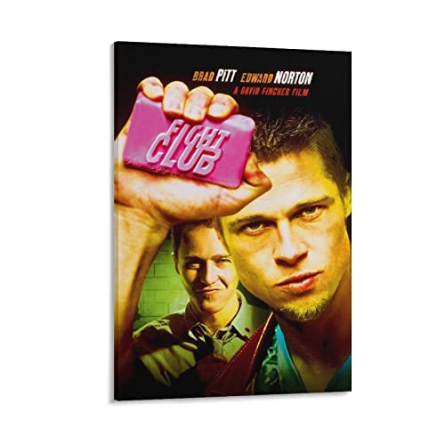 Fight Club Classic Movie Poster Cool Artworks Painting Wall Art Canvas Prints Hanging Picture Posters 08x12inch(20x30cm) von LINGJING