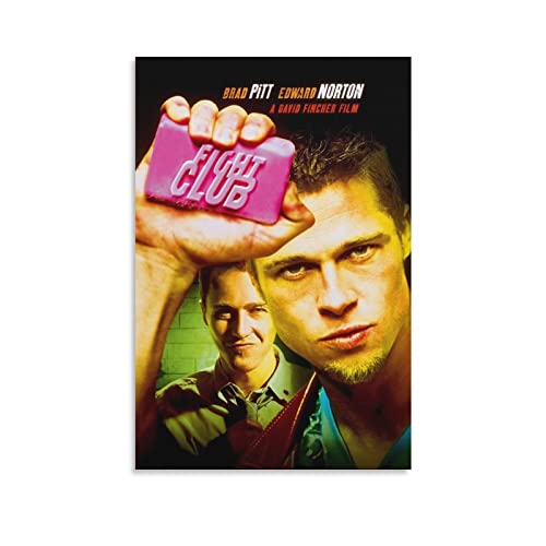 Fight Club Classic Movie Poster Print Art Wall Painting Canvas Poster Modern Bedroom Decor 20x30inch(50x75cm) von LINGJING