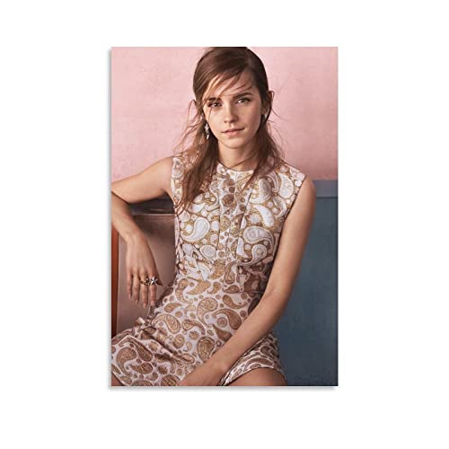 The Actress Emma Watson Flower Dress Poster Canvas Wall Art Prints Poster Photo Picture Painting Posters Room Decor 20x30inch(50x75cm) von LINGJING