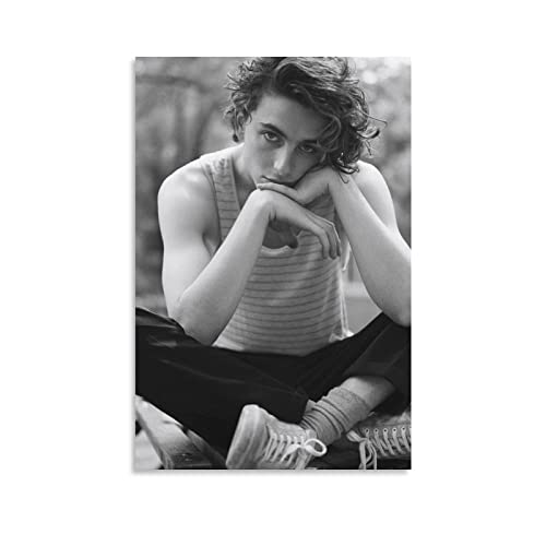 The Model Timothee Chalamet Sit Poster Bild Druck Wandkunst Poster Gemälde Leinwand Poster Kunstwerke Raum Ästhetisch 60 x 90 cm von LINGJING