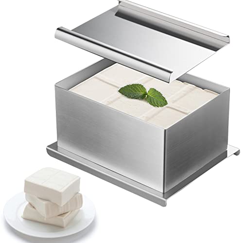 LINGJIONG Tofu Maker | Lebensmittelechter langlebiger 304 Edelstahl Tofu Maker | einfach zu bedienen DIY Tofu Lebensmittelpresse Tofu Form für Küchenwerkzeugliebhaber von LINGJIONG