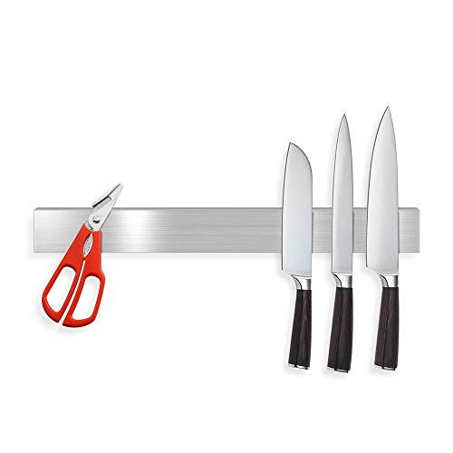 45cm Magnetleiste Messer, Extra Starker Magnet Messerhalter aus Edelstahl, Magnetleiste Wandmontage, inklusive Befestigungsmaterial - Messerhalter Magnetisch Für Organisierte Küche (40cm) von LINGKY