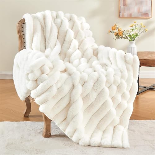LINGKY Kuscheldecke Flauschig Decke Weiß - Fleecedecke 160x200 cm als Sofadecke Couchdecke, Weich Kuschelige Flanell Decke Wohndecke, Sofa Couch Decke Überwurf, Dicke Plüsch Decke Warm LINGKY Kuscheldecke Flauschig Decke Weiß - Fleecedecke 160x200 cm als Sofadecke Couchdecke, Weich Kuschelige Flanell Decke Wohndecke, Sofa Couch Decke Überwurf, Dicke Plüsch Decke Warm von LINGKY