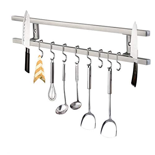 LINGKY Magnetischer Messerhalter aus rostfreiem Stahl mit starkem Magneten, breitem Messerstreifen und universell einsetzbarem Magnetwerkzeug-Organizer (40cm) von LINGKY