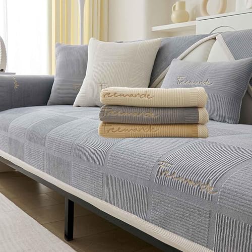 LINGKY Couch Überzug, Sofa Überzug 1/2/3/4 Sitzer L Form Sofa Cover Sofabezug Ecksofa, Sofadecken Für Sitzfläche, Sofaschoner rutschfest, Universelle Sofa Überwurf (Grau,110x110cm/Quadrat) LINGKY Couch Überzug, Sofa Überzug 1/2/3/4 Sitzer L Form Sofa Cover Sofabezug Ecksofa, Sofadecken Für Sitzfläche, Sofaschoner rutschfest, Universelle Sofa Überwurf (Grau,110x110cm/Quadrat) von LINGKY