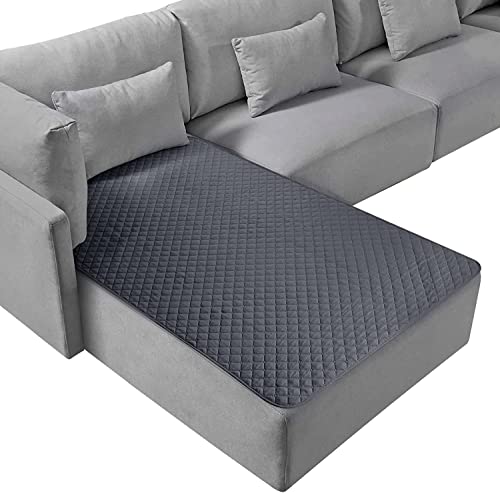 LINGKY Sofa Sitzkissenbezug Reversible Hundebett bezug wasserdichte Sofa Überzug für L Form Sofaschoner Chaiselongue Ecksofa Schonbezüge Wohnzimmer Sessel Hunde Haustiere (Dunkelgrau,106x132 cm) von LINGKY