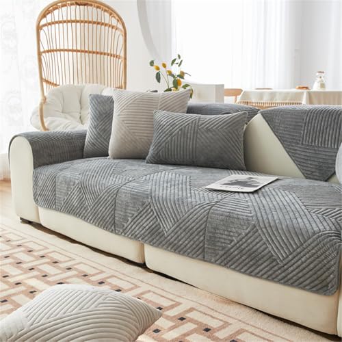 Samt Sofabezug Ecksofa l Form Sofa Überzug Couchbezug Sofa/Couch Wurfdecke Eckcouch 3/2/1 Sitzer Sofaschutz Sofaüberwurfe Sofaschoner Sofabezüge rutschfest Hund Katze (Dunkelgrau,90x120cm/Rechteckig) Samt Sofabezug Ecksofa l Form Sofa Überzug Couchbezug Sofa/Couch Wurfdecke Eckcouch 3/2/1 Sitzer Sofaschutz Sofaüberwurfe Sofaschoner Sofabezüge rutschfest Hund Katze (Dunkelgrau,90x120cm/Rechteckig) von LINGKY