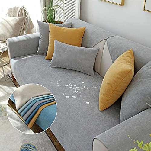 Sofaschutz Katze Hundedecke/Sofa überzug/Sofaschoner rutschfest, Sofa/Couch überwurfdecke/überwurf L Form, Hundematte wasserdichte Decke für Sofa/Auto/Outdoor (Grau,70x150cm) von LINGKY