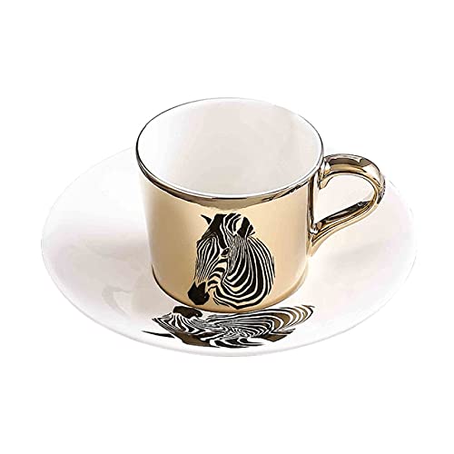 LINGP 250ML Kreative Leopard Anamorphic Tasse Spiegelreflexion Tasse Tiger Zebra Becher Kaffee Tee Set Küche Kaffeegeschirr Tiki Becher von LINGP