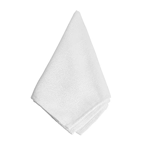 LINGP 6 STK. Quadratischer Stoff Tuch Weiße Servietten Hochzeitsdekor 28x28cm (11x11 Zoll) von LINGP