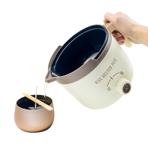 LINGQIAN Elektrischer Wachsschmelzer für Kerzenherstellung mit Ausguss, Topf zum Kerzenwachs Schmelzen, 1.5l kerzenwachs schmelztopf LINGQIAN Elektrischer Wachsschmelzer für Kerzenherstellung mit Ausguss, Topf zum Kerzenwachs Schmelzen, 1.5l kerzenwachs schmelztopf von LINGQIAN