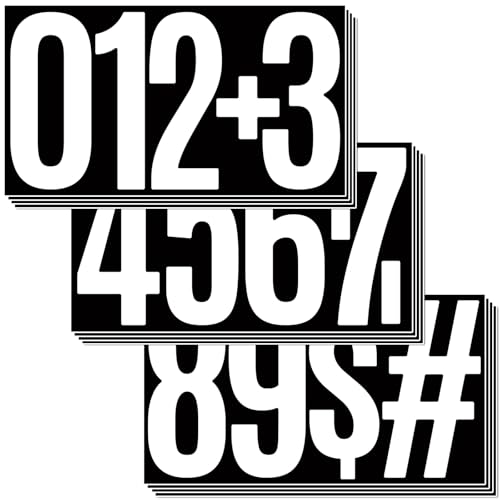 Zahlen Aufkleber Groß(15 cm), 12 Blätter Klebezahlen Wetterfest Nummern Aufkleber Vinyl Number Sticker für Postkasten, Schilder, Hausnummern (Weiß) von LINGYUEDUO