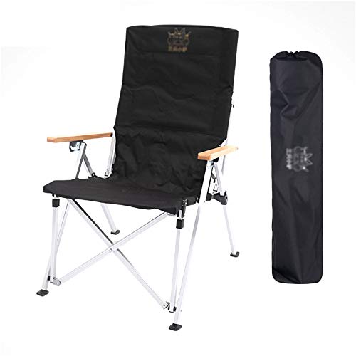 Tragbarer Outdoor-Strandkorb mit hoher Rückenlehne, Aufbewahrungstaschen für Terrasse, Camping, maximale Belastung 140 kg, Schwarz Tragbarer Outdoor-Strandkorb mit hoher Rückenlehne, Aufbewahrungstaschen für Terrasse, Camping, maximale Belastung 140 kg, Schwarz von LINGZE
