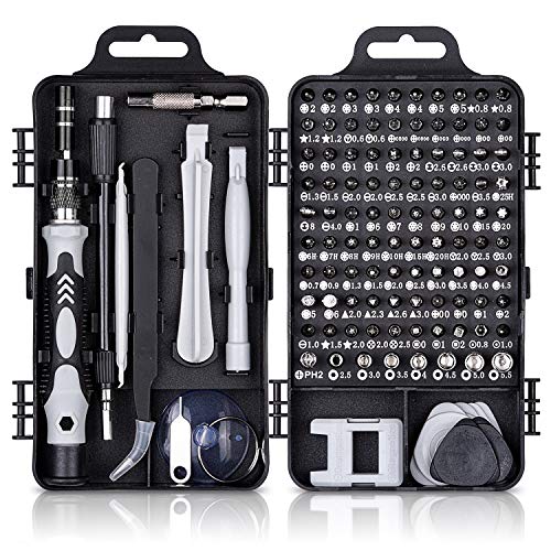 Linhon Schraubendreher Set Feinmechanik,115 in 1 Mini Feinmechaniker Set, Magnetisch Torx Bit,Präzisions Elektronik Reparatur Set für iPhone,Laptop,Tablet,Uhrmacher,Modellbau,Uhren,Kamera,Brillen von LINHON