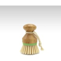 1 Stück Bambus-Palmenbürste (grün), Scheuerbürste zum Reinigen von Geschirr, Pfannen, Geschirr und Küchenspülen von LINJOU