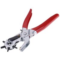 1 Stück Kreativer Handlocher, Gürtelzange, Lederwerkzeug-Zubehör – (Farbe: Rot, Größe: 9 Zoll) von LINJOU