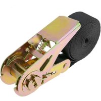 1 Stück Ratschenspanngurte 2,5 m x 25 mm 800 kg, schwarzer Gurtspanner, Ratschenspanner, Seilspanner von LINJOU