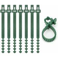10 Stück 24 cm robuste Pflanzenbaumgurte aus weichem Gummi, verstellbare ineinandergreifende Gartenbänder für Sträucher, Rosen, Pflanzen, Bäume von LINJOU