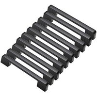 10 Stück schwarze Türgriffe aus Aluminiumlegierung, T-Bar-Griffe für Küchenschränke, 160 mm Abstand von LINJOU