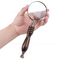10-fache Lupe aus antikem Kupfer mit Holzgriff und echtem Glas, beste Leselupe für ältere Menschen mit Makuladegeneration 10-fache Lupe aus antikem Kupfer mit Holzgriff und echtem Glas, beste Leselupe für ältere Menschen mit Makuladegeneration von LINJOU