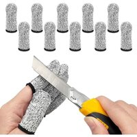 10er-Pack wiederverwendbare Arbeitsfingerlinge, wiederverwendbare rutschfeste Fingerlinge, atmungsaktive, schnittfeste Schutzlinge für die Skulptur von LINJOU