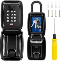 12-stelliger Sicherheitsschlüsselkasten, Schlüsselschlosskasten für den Außen- und Innenbereich, wasserdicht, rostfrei, mit Haken, ideal für Schule, von LINJOU