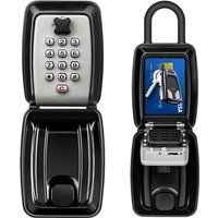 12-stelliger Sicherheitsschlüsselkasten, Schlüsselschlosskasten für den Außen- und Innenbereich, wasserdicht, rostfrei, mit Haken, ideal für Schule, von LINJOU